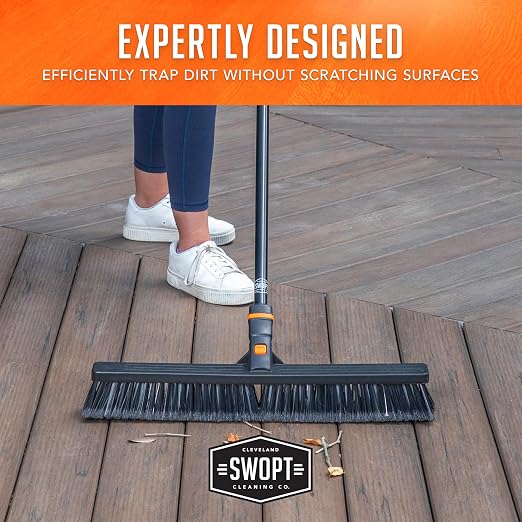 SWOPT 24” Standard Multi-Surface Push Broom Head — Indoor and Outdoor Push - Image 7