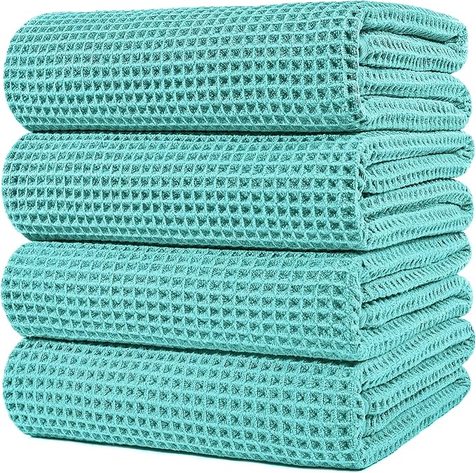 POLYTE Microfiber Oversize Quick Dry Lint Free Bath Towel, 60 x 30 in, 4 Pack by Polyte