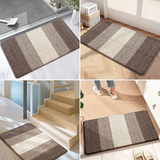 Kitinjoy Indoor Outdoor Door Mat, 36x24 Non-Slip Absorbent Dirt Trapper - Image 6