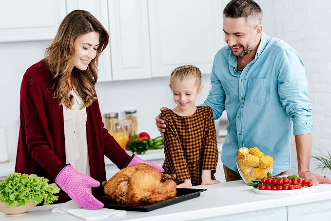 KITCHEN PERFECTION Silicone Smoker Oven Gloves -Extreme Heat Resistant BBQ - Image 5