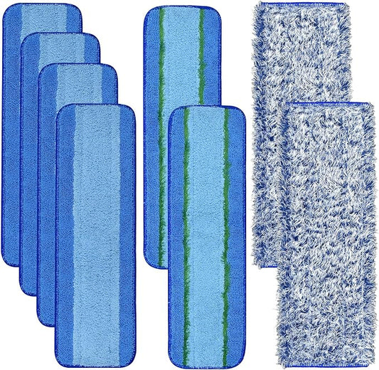 8 Pack Microfiber Cleaning Pad for Bona Mop Hardwood & Hard Surface Floors Dry by DLAIMI