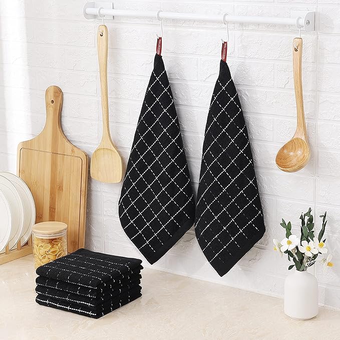 Homaxy 100% Cotton Terry Kitchen Dish Cloths, Ultra Soft and Absorbent Dish - Image 6