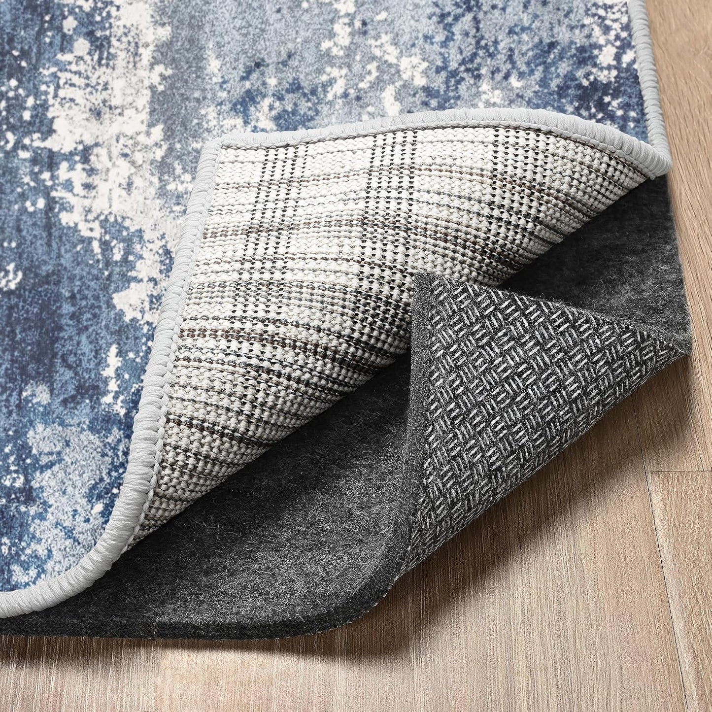 8x10 Non Slip Rug Pad Gripper Cushioned Carpet Pads | Ideas for Hardwood Floors, Thick Felt Liner with Silicone Backing, Under Area Rugs Anti Skid Mat Keep Rugs in Place and Safe