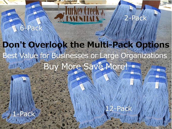 Turkey Creek Essentials Mop Heads Commercial Grade USA Made Looped End Heavy - Image 6