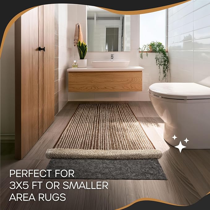 Nevlers 3x5 Rug Pad Non Slip Rug Stoppers to Prevent Sliding | Rug Grippers - Image 9