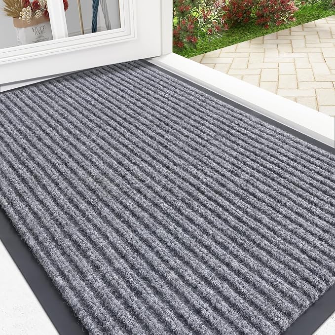 OLANLY Front Door Mat Indoor Outdoor Entrance, Waterproof Heavy Duty Doormat by OLANLY