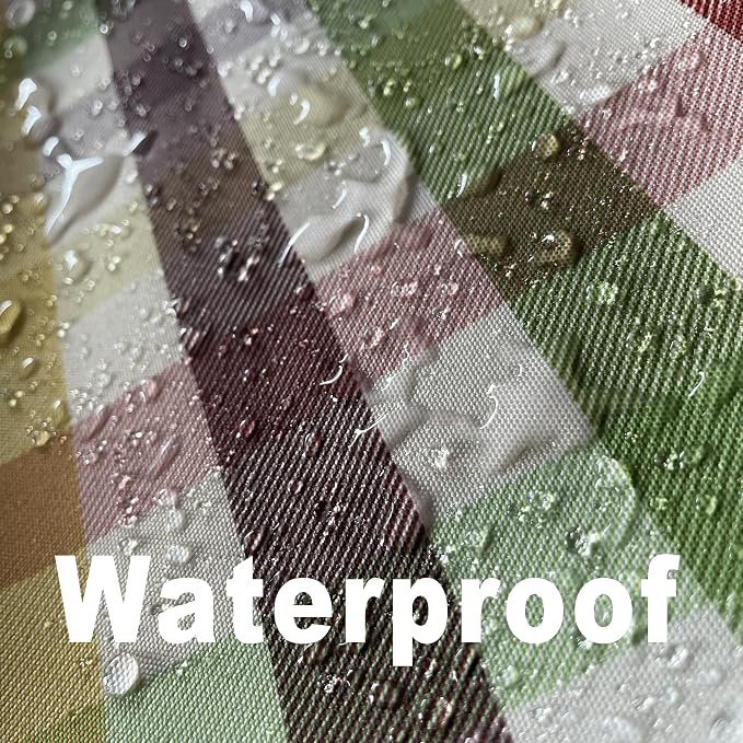 Waterproof Gingham Festive Tablecloth Fabric - Image 2