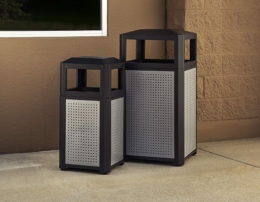 Safco Evos Steel Trash Can, 15 Gallons, Indoor and Outdoor Use, Commercial - Image 3