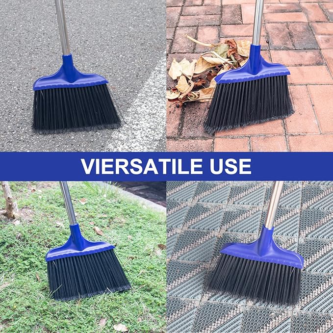 Kefanta 6 Pack Heavy Duty Broom Indoor/Outdoor Commercial Brooms Angle Broom 53 - Image 2
