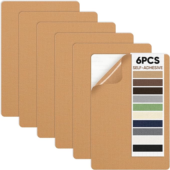 Canvas Patch 5.5 x 8 Inches 6Pcs Self-Adhesive Waterproof Canvas Patch Kit by Unknown