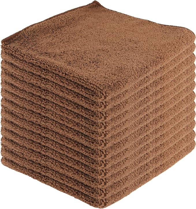 Microfiber Cleaning Cloths, 12 Pack, All-Purpose, Highly Absorbent, Washable by JDHomease