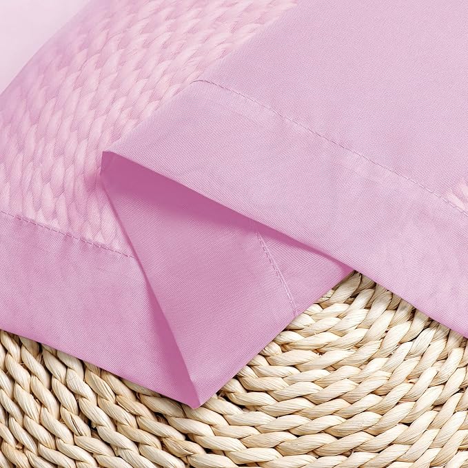 Chyhomenyc Pink Sheer Curtains 72 Inch Length 2 Panels, Light Filtering Soft - Image 9