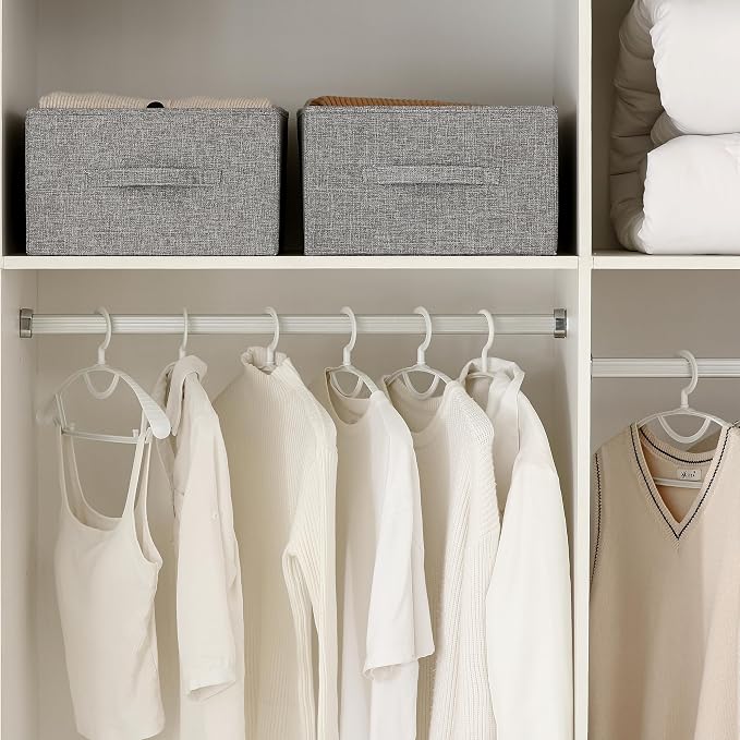 Linen Folding Storage Bins, 3 Pack Large Storage Baskets, Clothing Storage Bins - Image 8
