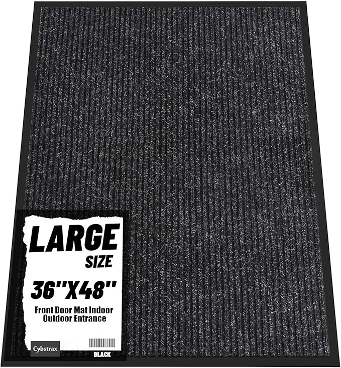 Front Door Mat Indoor Outdoor Entrance, TPR Backing Non-Slip Doormats, Low by Unknown
