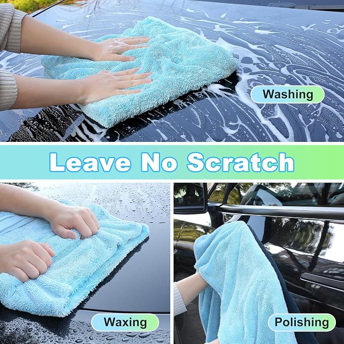 JOYMOOP Microfiber Towels for Cars, 35.4" x 23.6" Car Drying Towel, Quick - Image 6