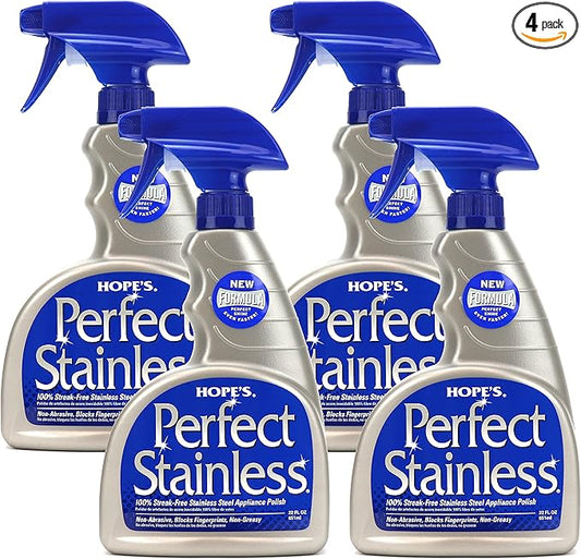 HOPE'S Perfect Stainless Steel Cleaner 22-Ounce, Streak-Free Self-Polishing by Hopes