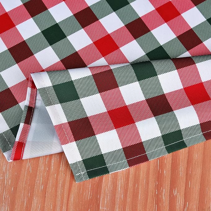 Waterproof Christmas Plaid Tablecloth Fabric - Image 7