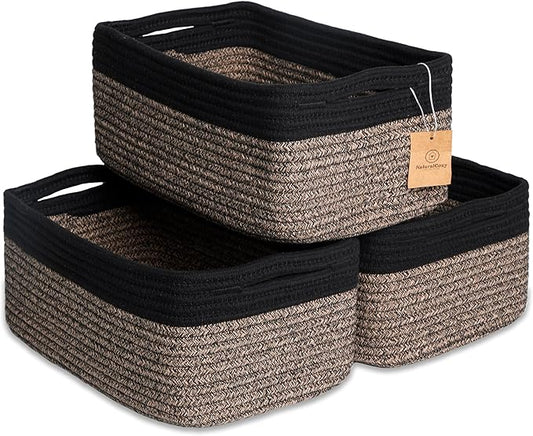 NaturalCozy 13.5”x8.5”x5.5” Rectangle Storage Baskets by NaturalCozy