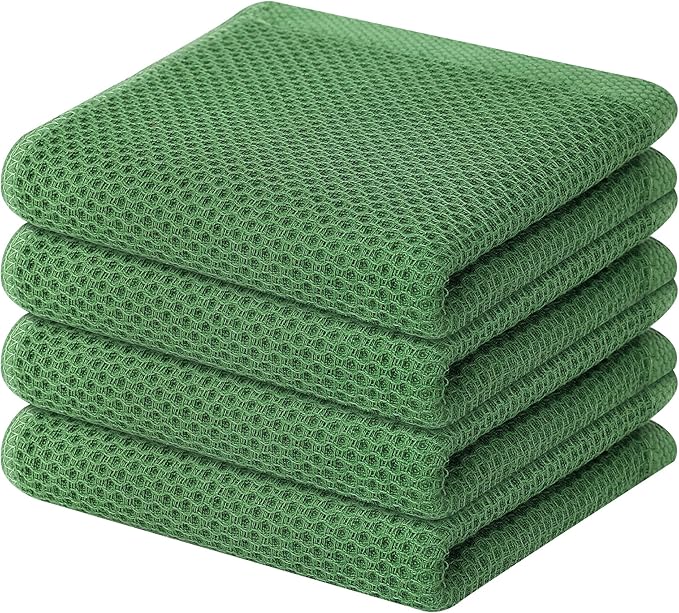 Homaxy 100% Cotton Waffle Weave Kitchen Dish Towels, Ultra Soft Absorbent Quick by Homaxy