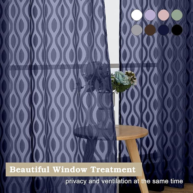 Aiyufeng Extra Long Sheer Curtains 96 Inches Long - Image 7