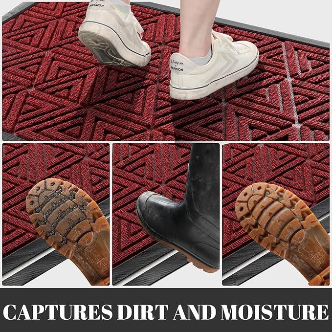 Yimobra Large Door Mat 47x24, All-Weather Waterproof Non-Slip Welcome Matt - Image 6