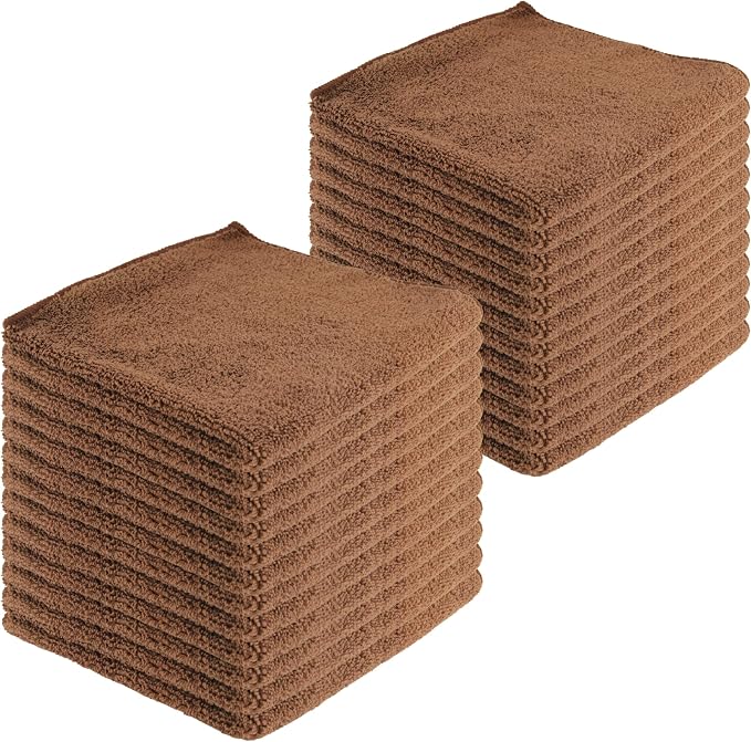Microfiber Cleaning Cloths, 24 Pack, All-Purpose, Highly Absorbent, Washable by JDHomease