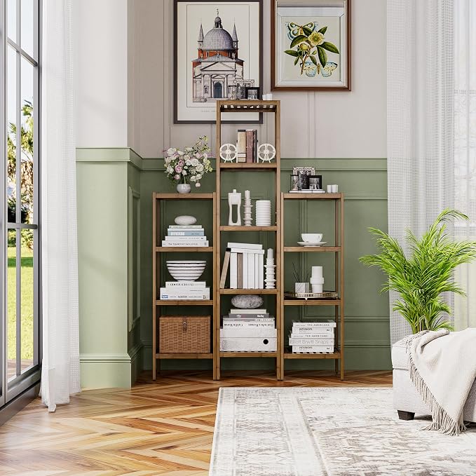 SMIBUY Bathroom Storage Shelf, 4-Tier Bamboo Rack Organizer - Image 8