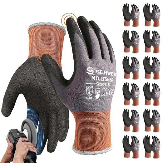 Schwer 12 Pairs Safety Work Gloves by SCHWER
