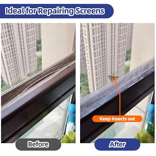 KING MOUNTAIN Grey Window Screen Repair Tape, 3inX40FT Heavy Duty Screen Repair - Image 3