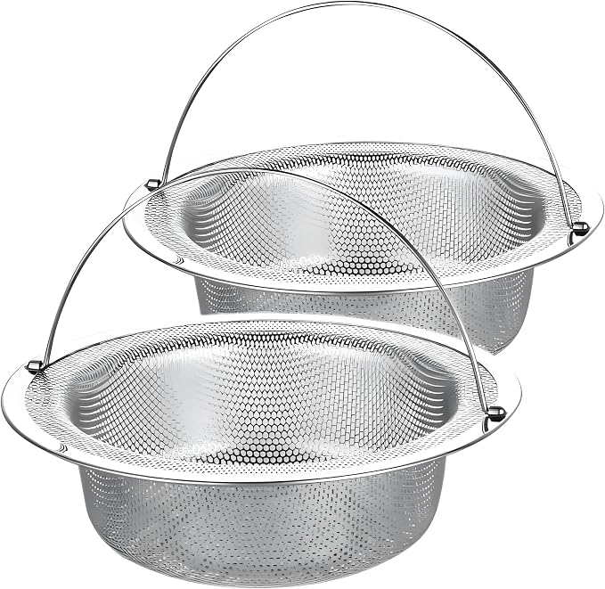 2 Pack Stainless Steel Sink Strainer Basket, Fine Mesh Drain Protector by SZLFSX