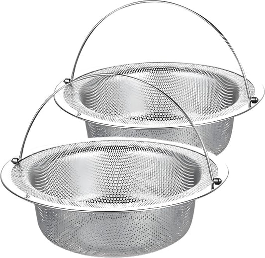 2 Pack Stainless Steel Sink Strainer Basket, Fine Mesh Drain Protector by SZLFSX