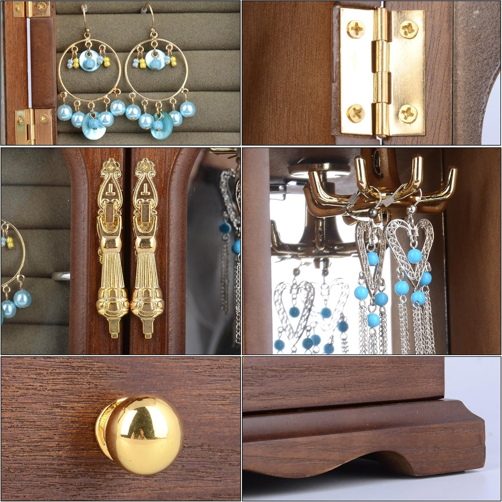 Kendal Wooden Jewelry Box for Women, Solid Jewelry Holder Organizer, Mothers ...