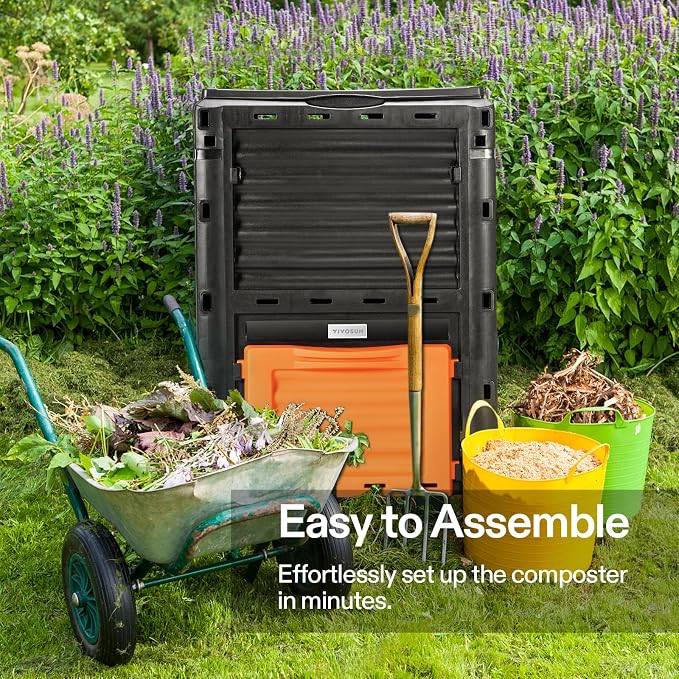 VIVOSUN Compost Bin 80Gallon, Outdoor Composter W/Large Capacity & Easy - Image 4
