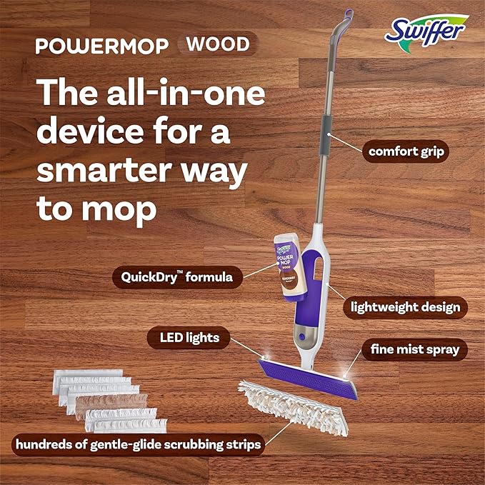 Swiffer Power Mop Wood, Hardwood Floor Cleaner - Image 3