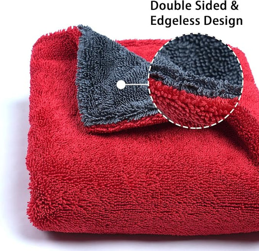 Greenfound Microfiber Towel for Cars, 1000GSM Car Drying Towel, Double Twist - Image 2
