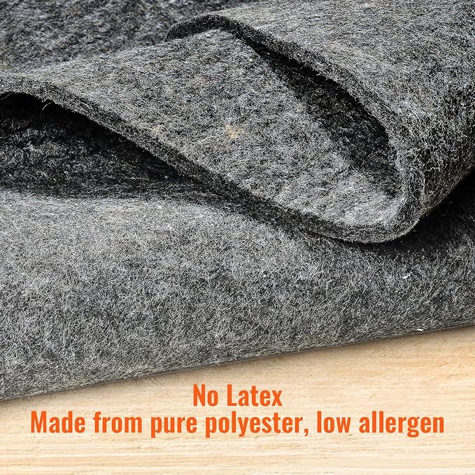 VEVOR Rug Pad Without Slip Resistance, Protective Cushioning Carpet Pad 9' x 12' - Image 3