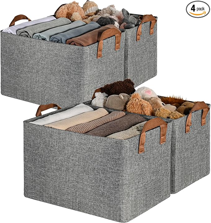 GRANNY SAYS Closet Storage Baskets, Collapsible Fabric Storage Bins by GRANNYSAYS