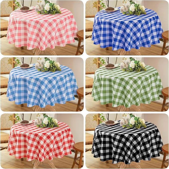 Waterproof Plaid Tablecloth Fabric - Image 4