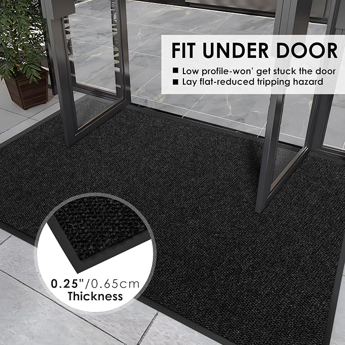 4′ x 29′ Front Door Mat Indoor Outdoor Entrance, Commercial Floor Mat Heavy - Image 4