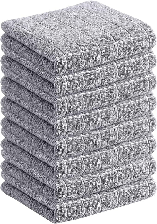 Homaxy 100% Cotton Terry Kitchen Towels, Checkered Designed, Soft and Super by Homaxy