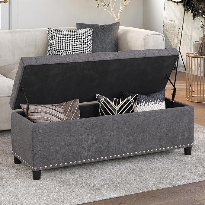 BELLEZE 47" Storage Ottoman, Storage Bench - Image 6