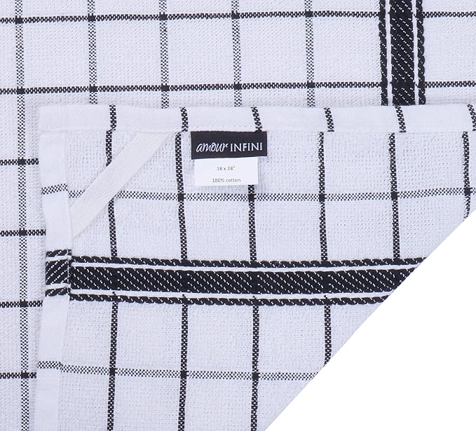 AMOUR INFINI Terry Cotton Kitchen Towels 4-Pack - Image 6