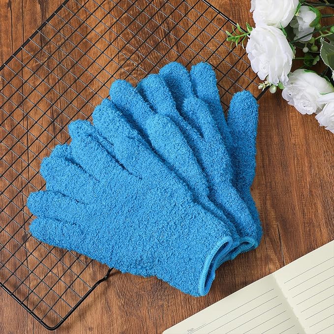 2 Pairs Microfiber Gloves Household Cleaning Glove Plant Dusting Glove Washable - Image 7