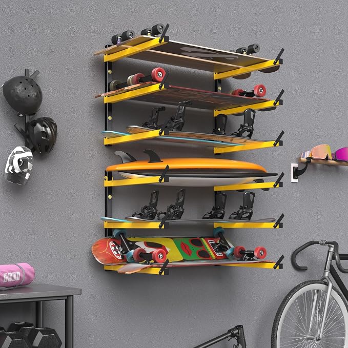 GREENER Lumber Storage Rack Folding Wood Storage Racks Wall-Mounted Metal Racks - Image 8