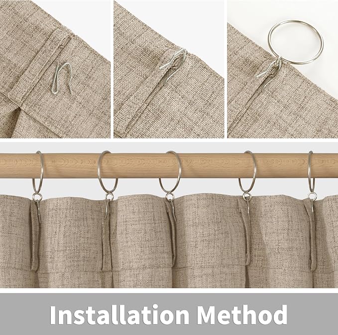 YoungsTex Short Linen Curtains 40 Inch Length - Image 6