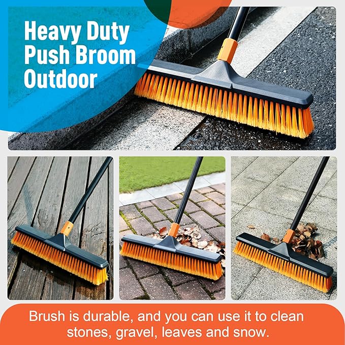18" Push Broom Outdoor for Floor Cleaning - Image 4