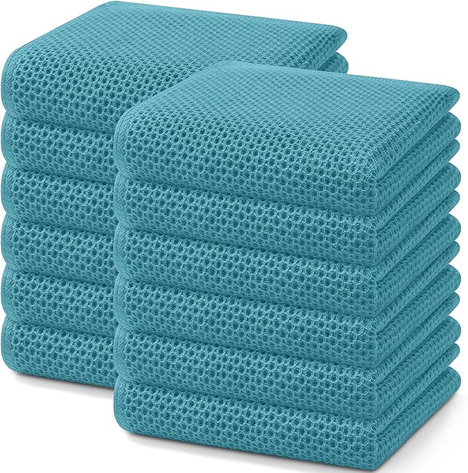 Homaxy 100% Cotton Waffle Weave Kitchen Dish Towels, Ultra Soft Absorbent Quick by Homaxy