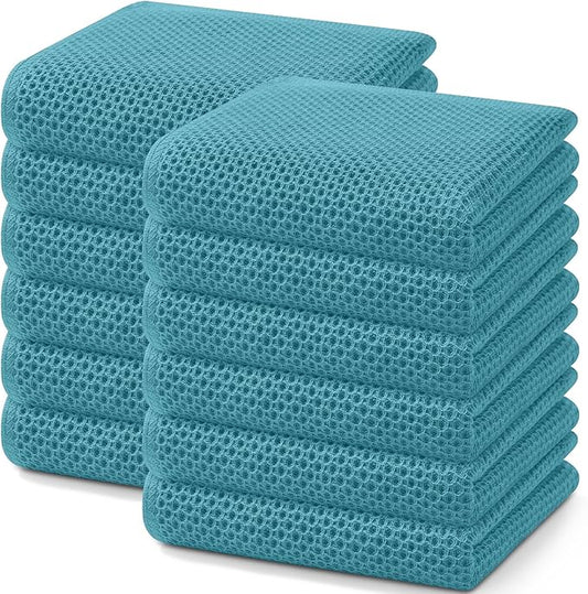 Homaxy 100% Cotton Waffle Weave Kitchen Dish Towels, Ultra Soft Absorbent Quick by Homaxy