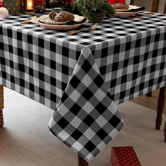 Waterproof Plaid Tablecloth Fabric by Essifunia