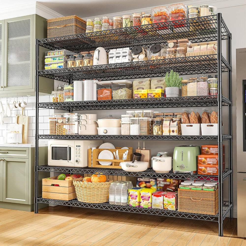 REIBII 6-Tier Heavy Duty Wire Shelving Unit, 3840LBS Storage Shelf Rack